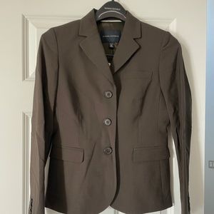 Banana Republic brown wool suit blazer size 2 NWT